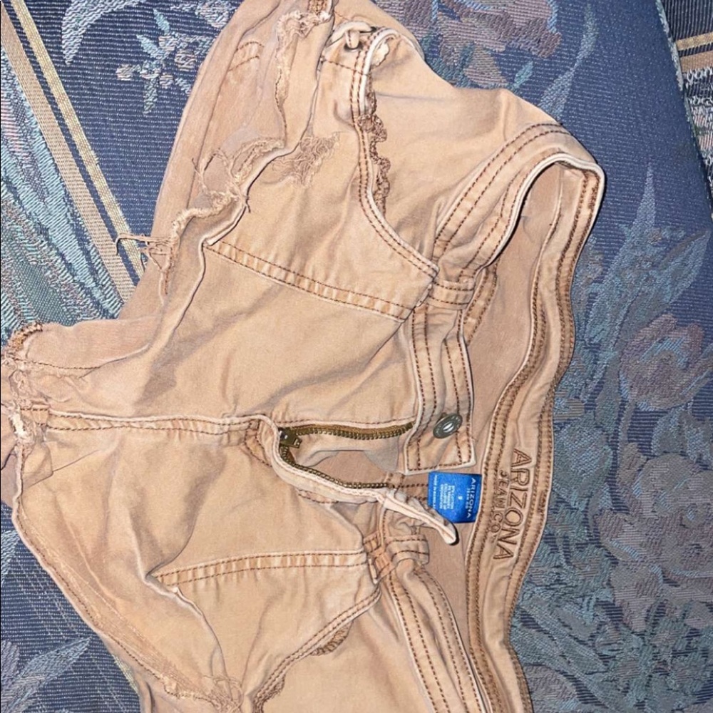 Arizona jean shorts, tan color, size medium